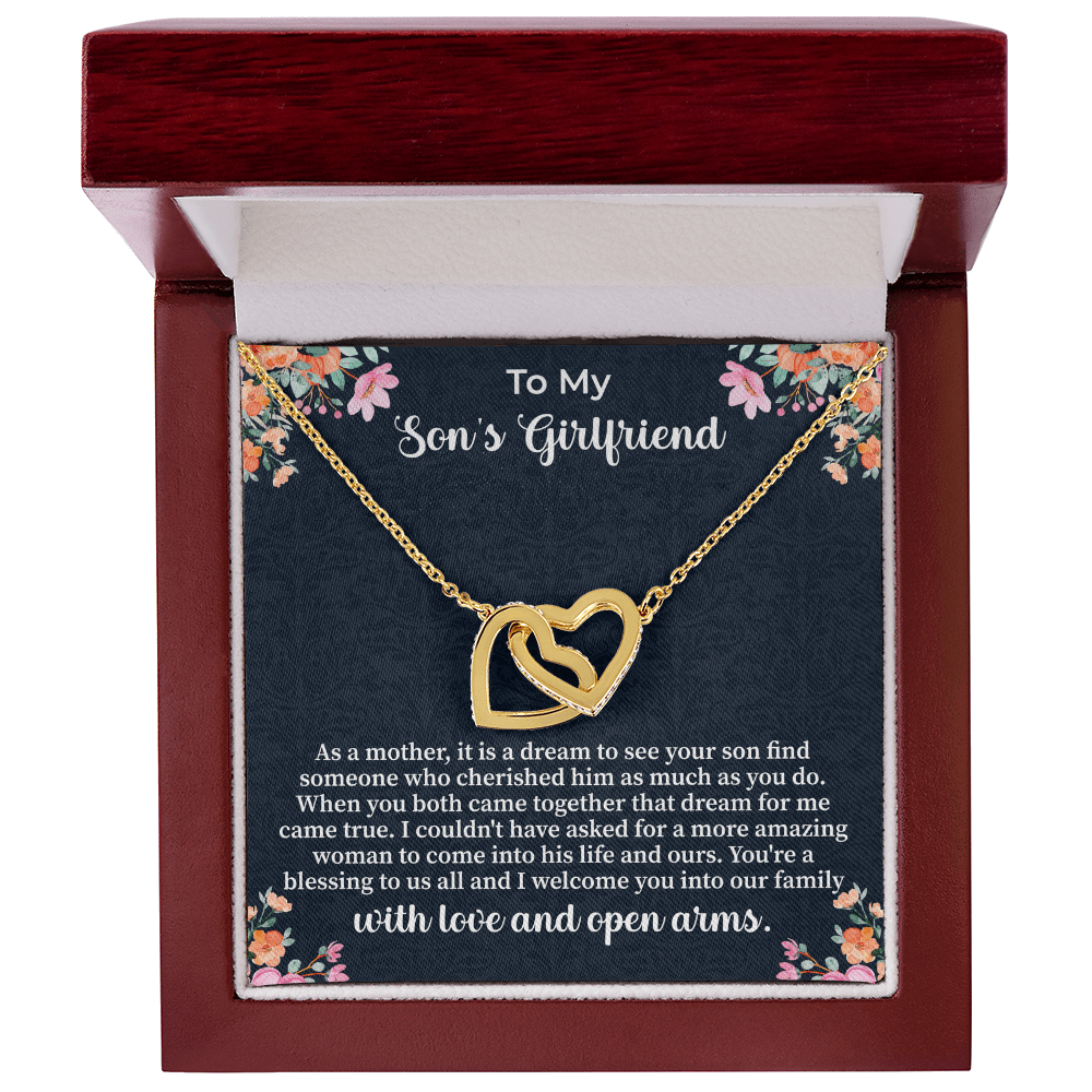 To My Son's Girlfriend Necklace, Son's Girlfriend Christmas Gift, Sons Girlfriend Gift, Gift For Son's Girlfriend, Birthday Gift - Beauty Belliss